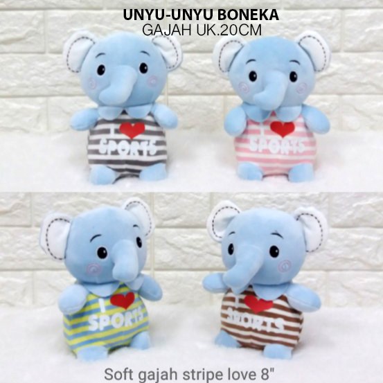 Boneka Gajah Elephant soft 20cm gajah animal souvenir