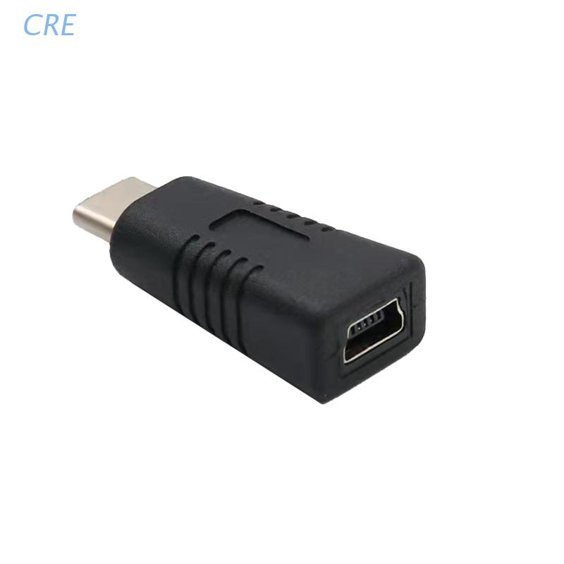 Cre Adapter Konverter Mini USB Female Ke Tipe-C Male Untuk Tablet / Smartphone