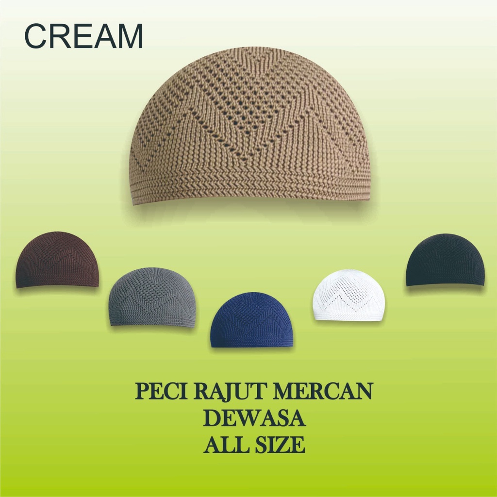 Peci Rajut Mercan / Peci Rajut / Peci Murah / Kopiah/Peci