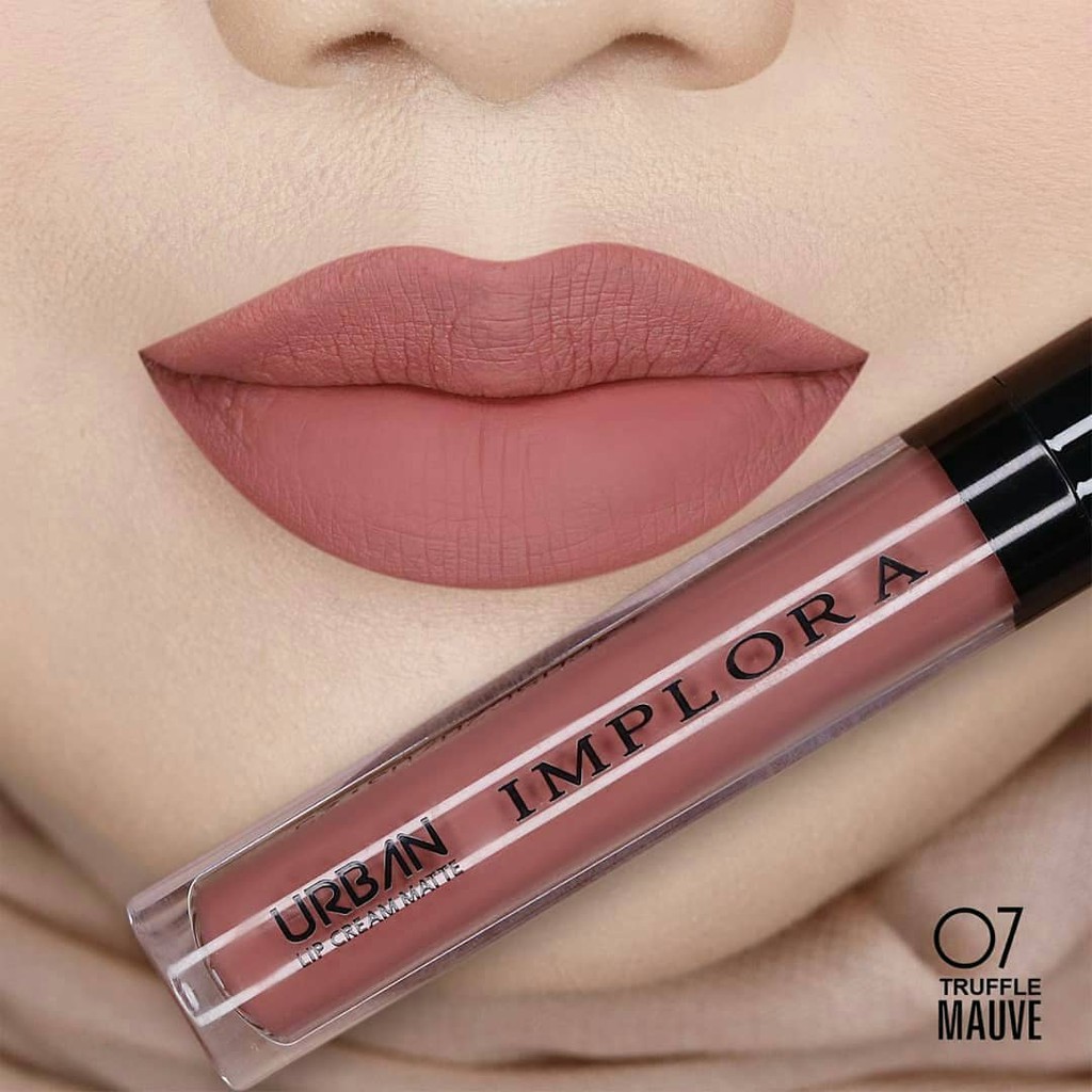 FREE BUBBLE WARP IMPLORA Urban Lip Cream Matte Original BPOM - Lipcream Surabaya-07 Truffle Mauva