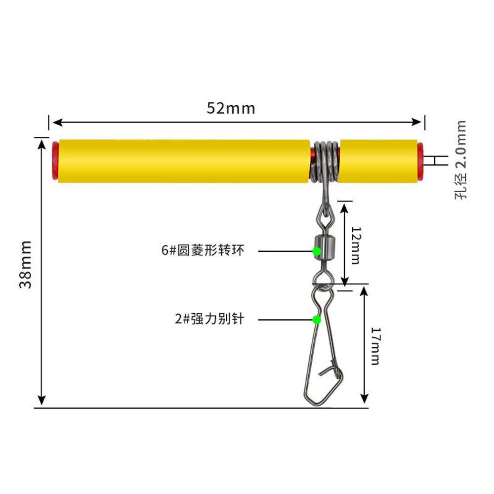 Lanfy Sea Fishing Balance Hooks Konektor Pancing 35/52mm Anti-Berliku Anti-Berliku Berliku-Liku Stabil Kepala Plastik Aksesoris Memancing String Hooks Bracket