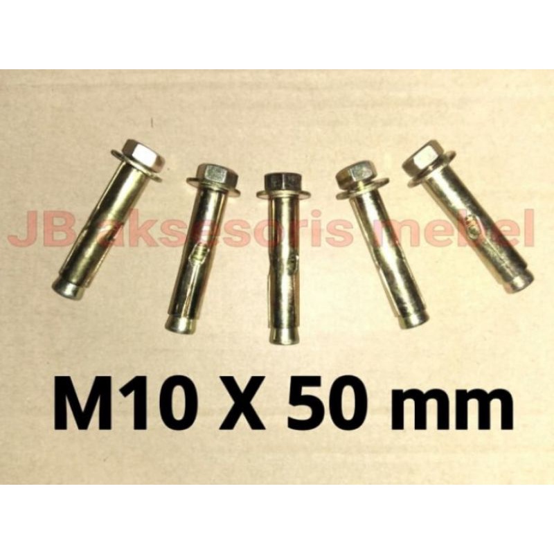 Dynabolt 10x50 mm / Dinabolt 10 x 5 cm / DINABOL / Baut tanam tembok