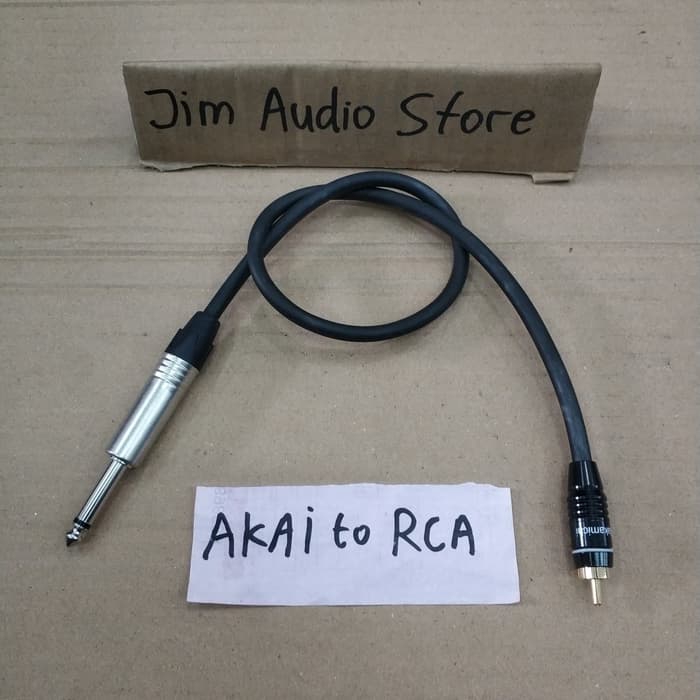 Kabel mic canare 50cm akai 6,5mm to RCA nakamichi / akai to RCA