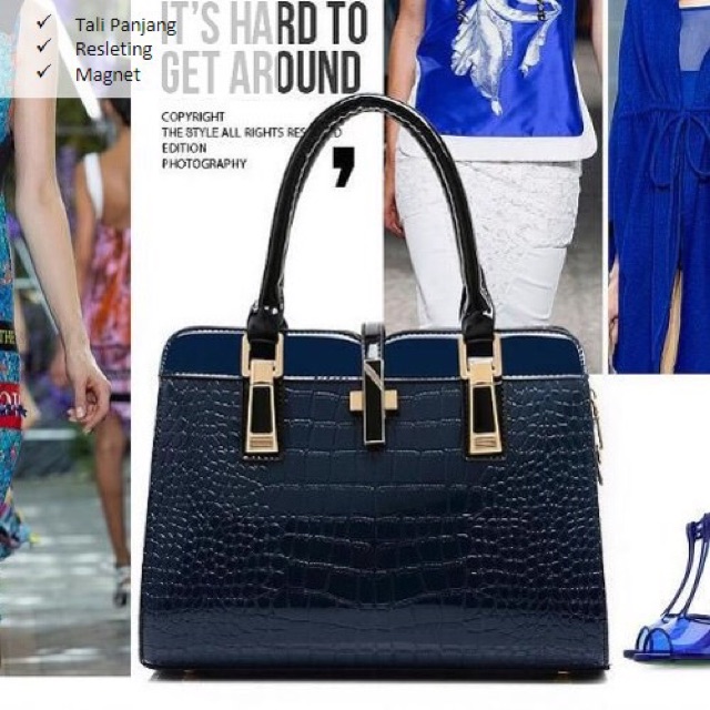 SG3560 / SG2702 / 83736 syafniegalery hand bag motif kulit buaya croco bag impor