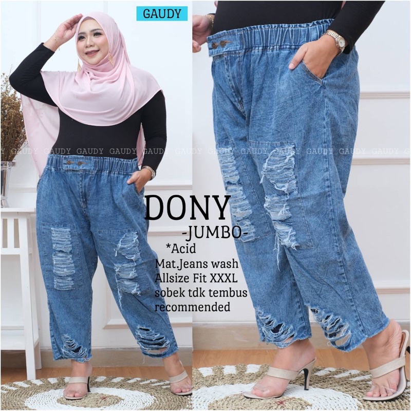 DONY KULOT JUMBO JEANS WASH SOBEK TIDAK TEMBUS