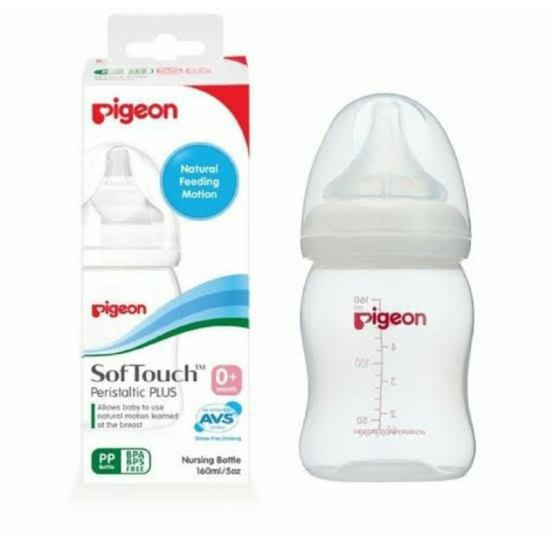 Pigeon Botol Dot Peristaltic Plus 240ml, 160ml Soft Touch Wide Neck Bayi Newborn 0+m SS PERISTALTIC PLUS