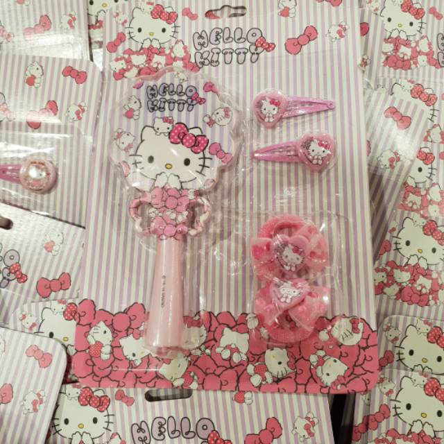 Aksesoris anak perempuan Hello Kitty/ bando/ sisir/ kalung