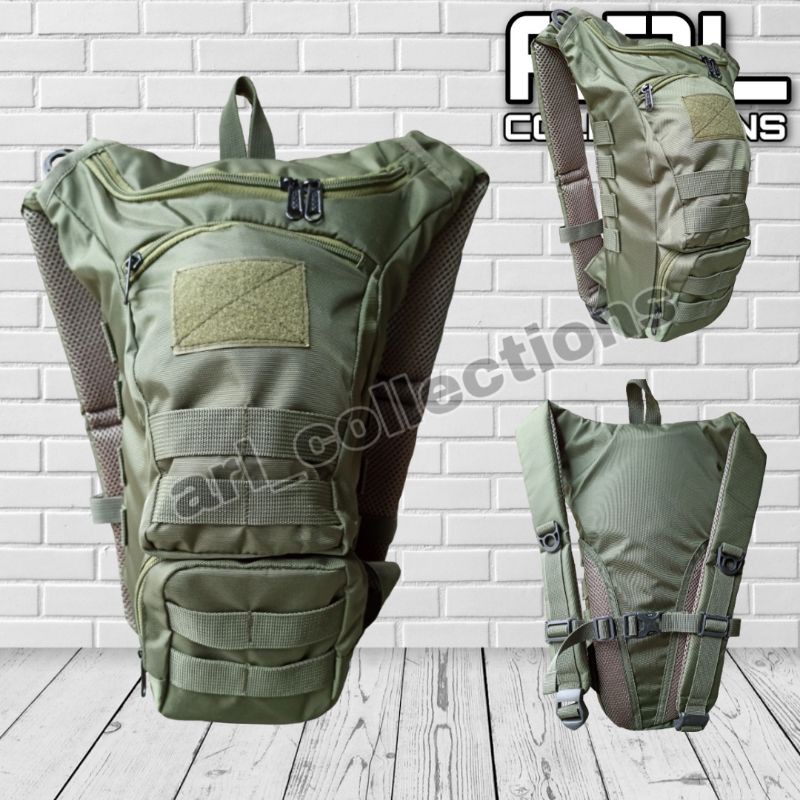 TAS SEPEDA HYDROPACK HIJAU ARMY/TAS PUNGGUNG TACTICAL WATERPROOF
