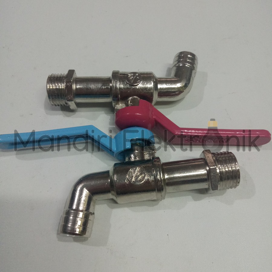 Keran Air Besi Gagang Hitam 1/2&quot; Kran Air Engkol Besi Stainless