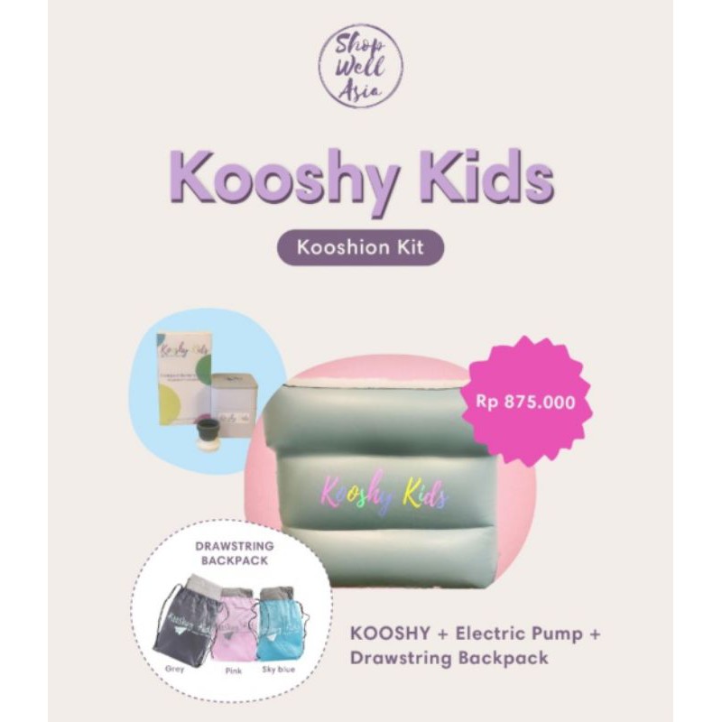 Kooshy kids kooshion kursi tiup ( electric pump)