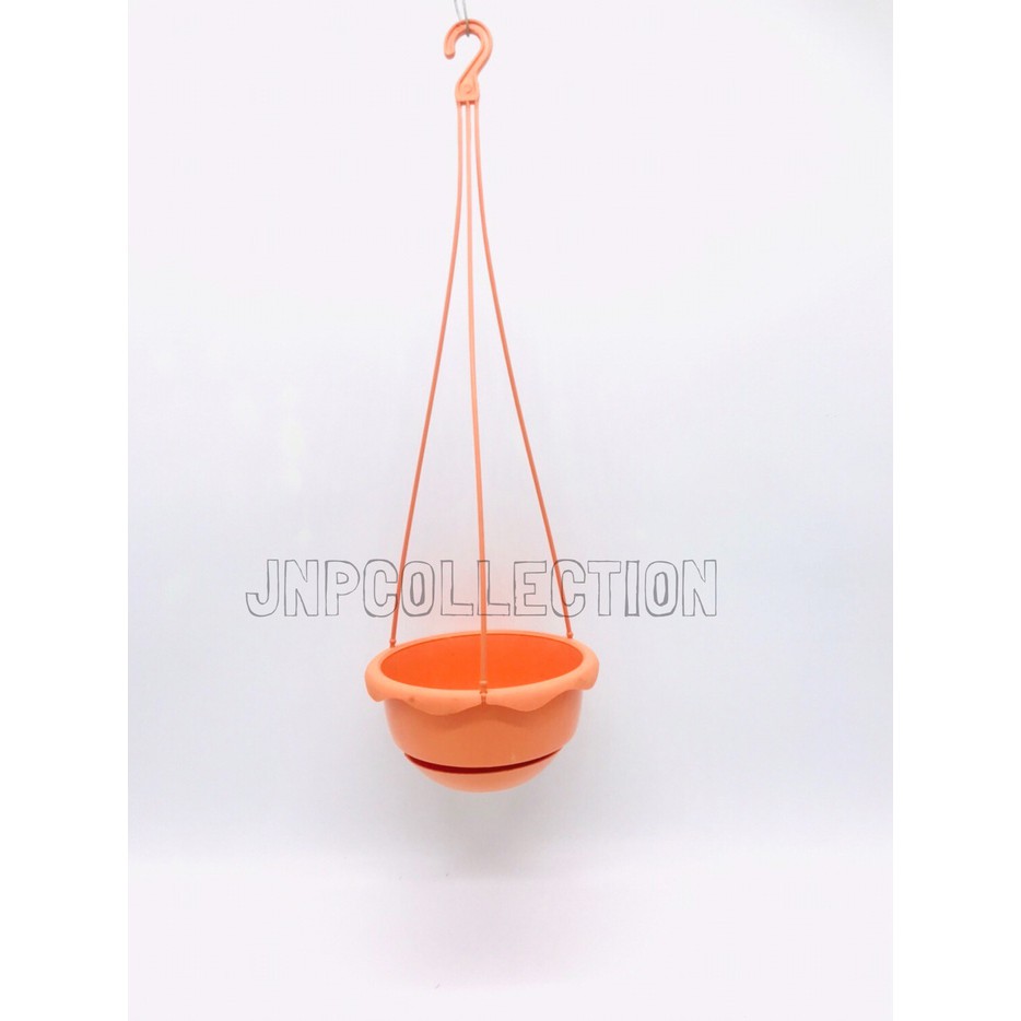 Unik Pot bunga gantung plastik orange Limited