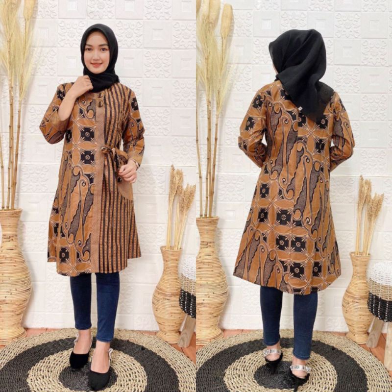 Baju Batik WanitaTunik Batik New Motif