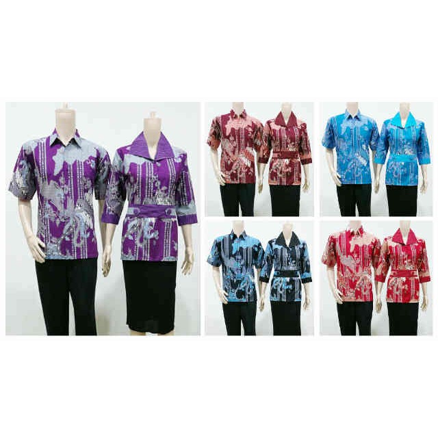 OBRAL BATIK SOLO - Sarimbit / Pasangan / Couple / Seragam Batik Pria Wanita 1383 Mera XXL