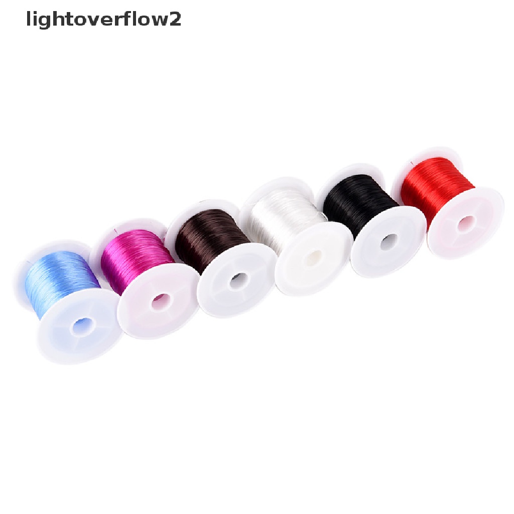 (lightoverflow2) Benang Elastis Kuat Diameter 1MM Untuk Membuat Gelang / Perhiasan DIY