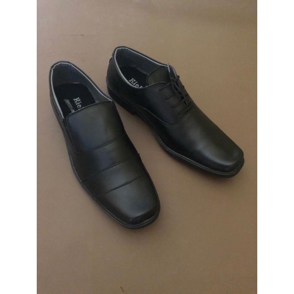 sepatu pantopel hitam formal pria/sepatu kerja hitam formal