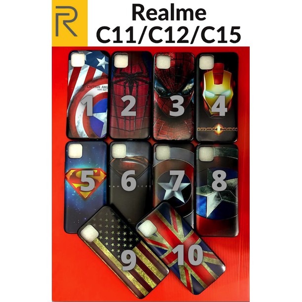 SILIKON GAMBAR REALME C15 C12 C11 SUPERHERO