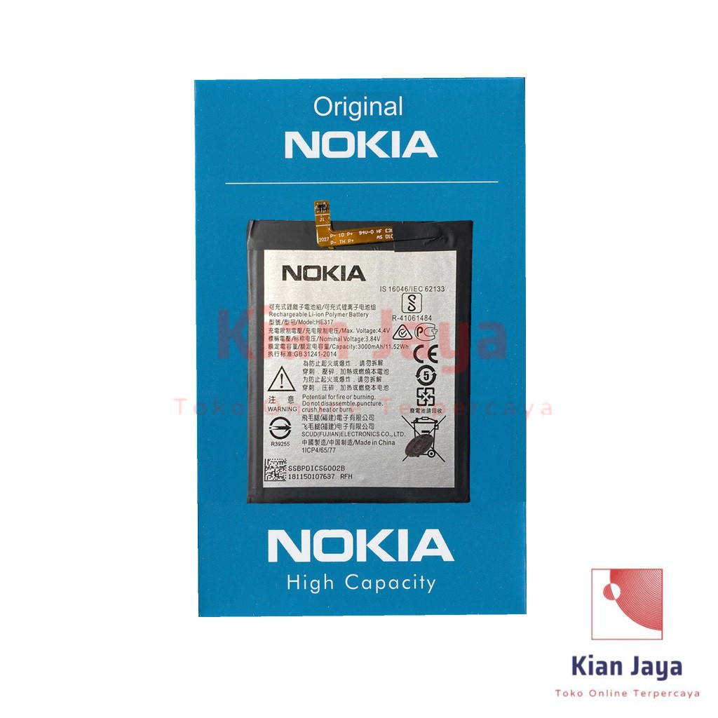 Baterai Original Nokia 6 / HE317 Batre Batrai Battery Hp 100% Ori