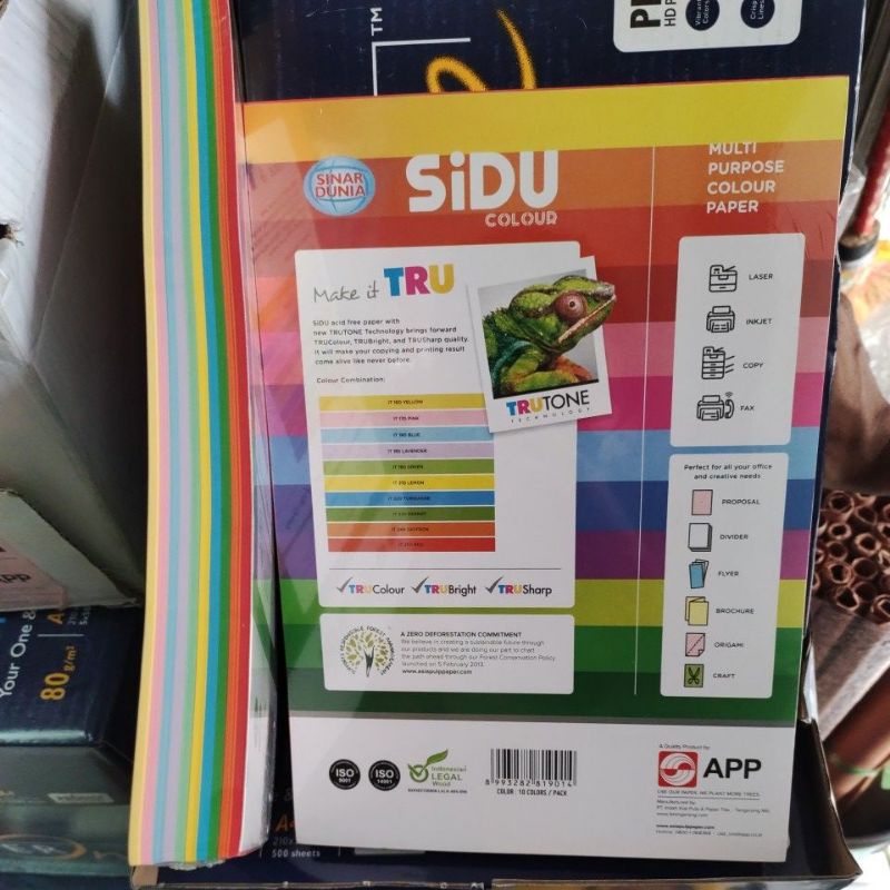 

mh Kertas Warna A4 80 Gram Sidu ( 250 Sheets )
