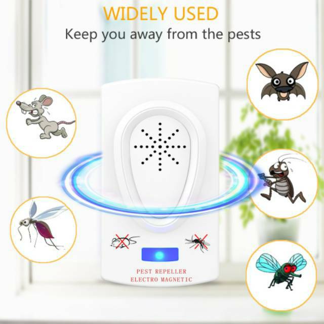 ALAT ANTI NYAMUK ULTRASONIC TANPA SUARA BUG SCARA BAU RAT PEST CONTROL REPELLER ANTI KECOAK SERANGGA