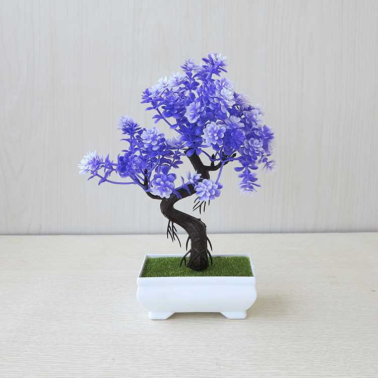 Retaily PT01 PT02 PT03 PT04 Tanaman Bunga Bonsai Plastik Dekorasi Rumah Pot Tanaman Bunga Hias Bongsai Artificial Flower Decoration