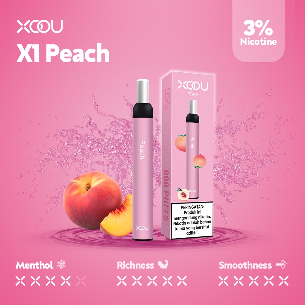 [PNCSID] [RELX COMPATIBLE] XOOU Mint Flavour Pods / Cartridge - Peach