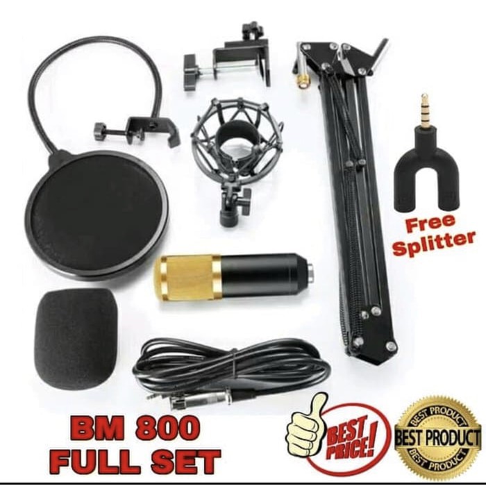 Mic Condenser BM800 BM 800 Full Set
