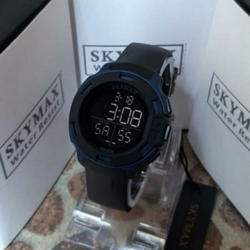 JAM TANGAN WANITA SKYMAX STRAP SILIKON LEMBUT WATER PROFF