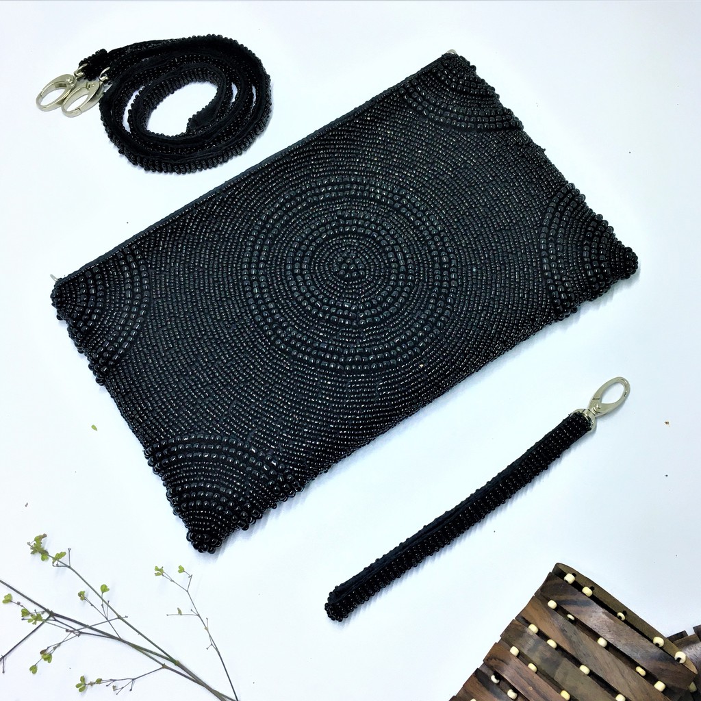 Tas Manik Monte Handmade Khas Bali JUMBO Size (25 x 15 cm: Tali Double)