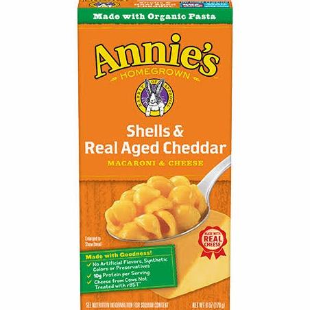 

ANNIES Shells & Real Aged Cheddar Macaroni n Cheese (Made in USA)