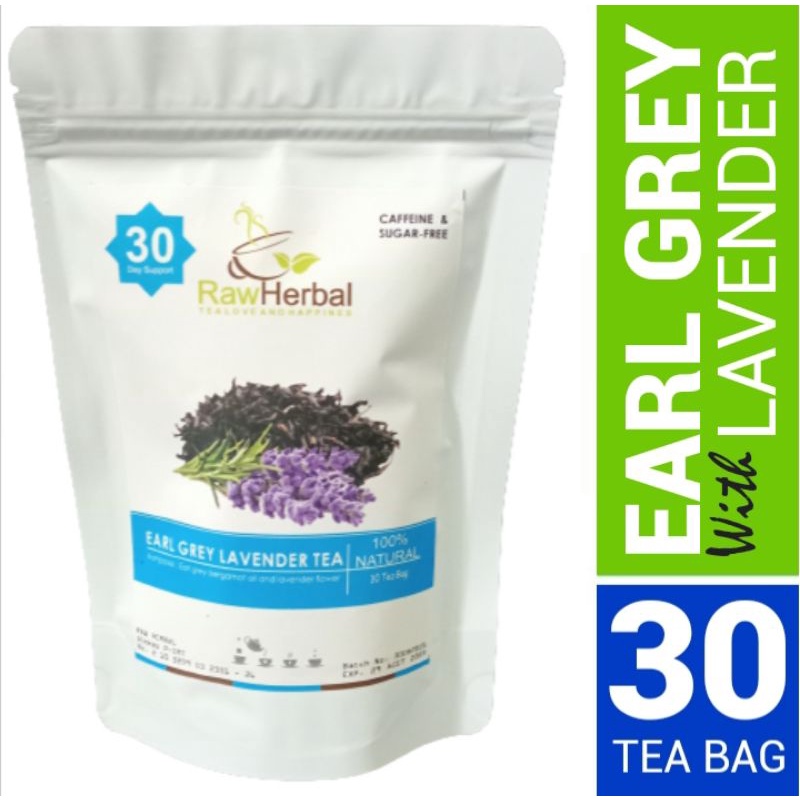 Earl Grey Lavender Flower Tea : Earl Grey Tea With Lavender Flower Tea - 30 Tea Bag