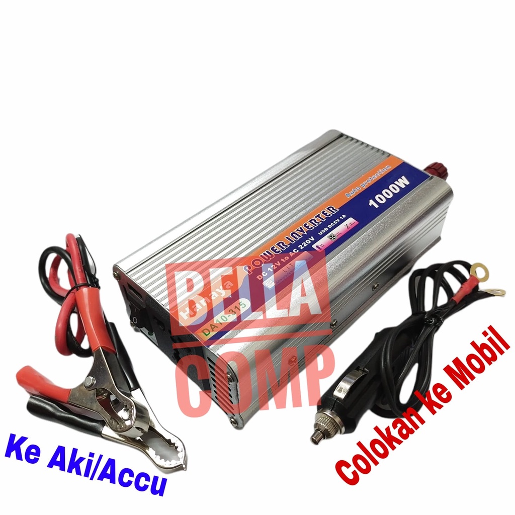 PLUS LIGHTER PLUG/COLOKAN DIMOBIL l Power Inverter 1200W 1000W 500W 150W Inverter Hanaya kualitas perubah arus listrik 12V DC ke 220V AC