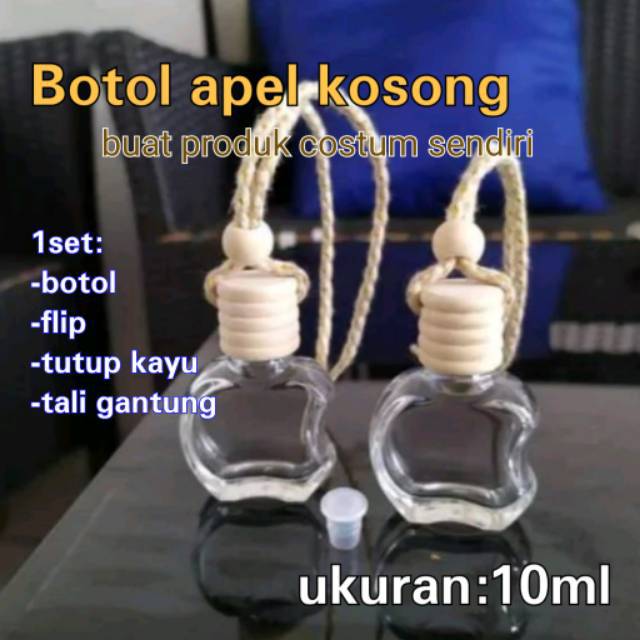 Botol apel kosong untuk parfum mobil gantung