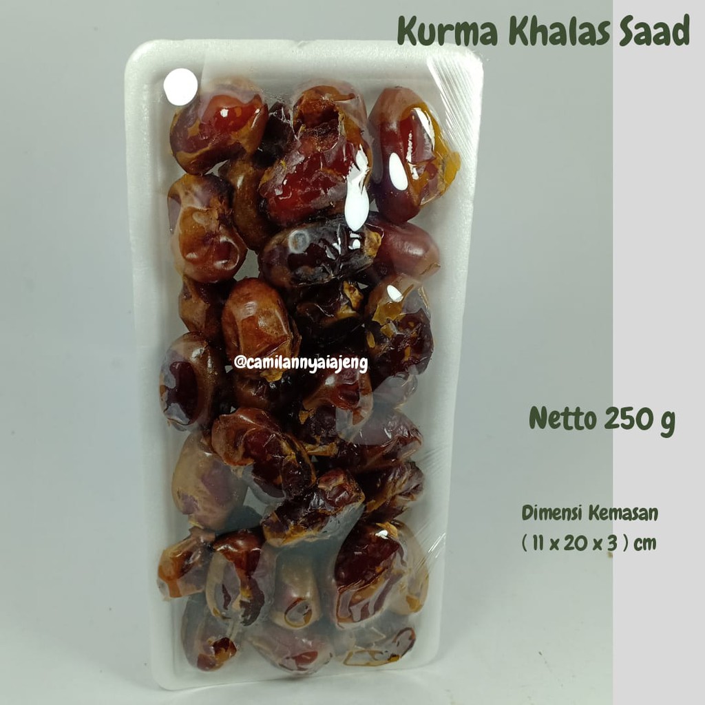 

Kurma Khalas Saad Original Manis Lembut Curah 250 g