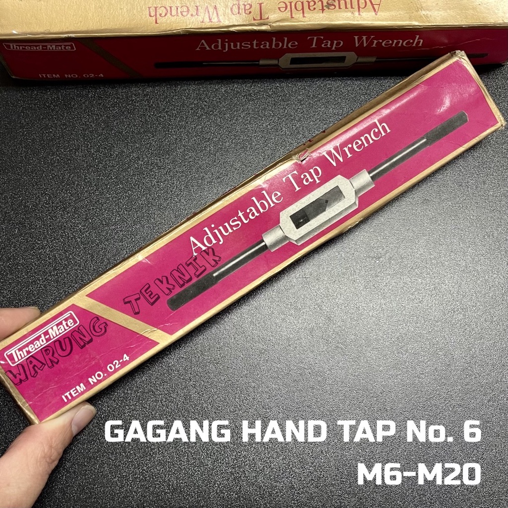 THREAD MATE ADJUSTABLE TAP WRENCH GAGANG HAND TAP TAPS M6 - M20 3/4&quot;