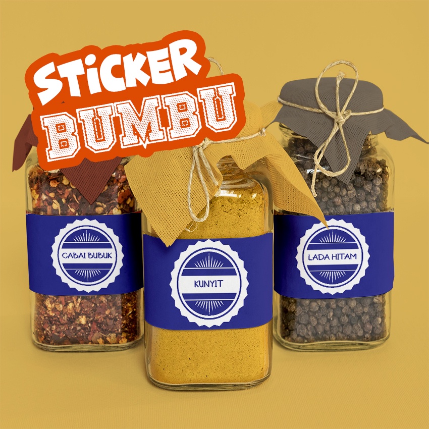 

stiker bumbu dapur | stiker bumbu | stiker garam | sticker 0021