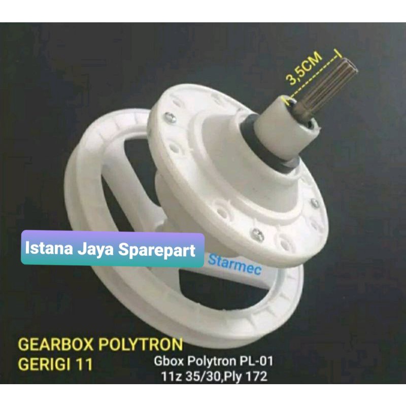 gearbox mesin cuci polytron 14KG PWM-1401R / PWM-1401G GERIGI 11