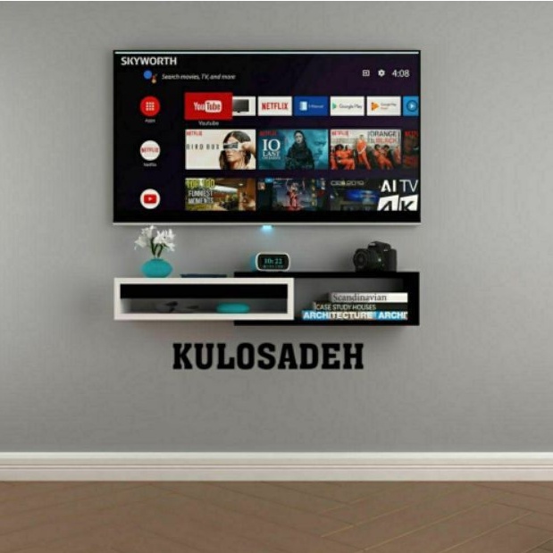 Rak Dinding Minimalis tempel Ambalan kayu unik modern ruang tamu tengah dapur cafe kamar tidur eq