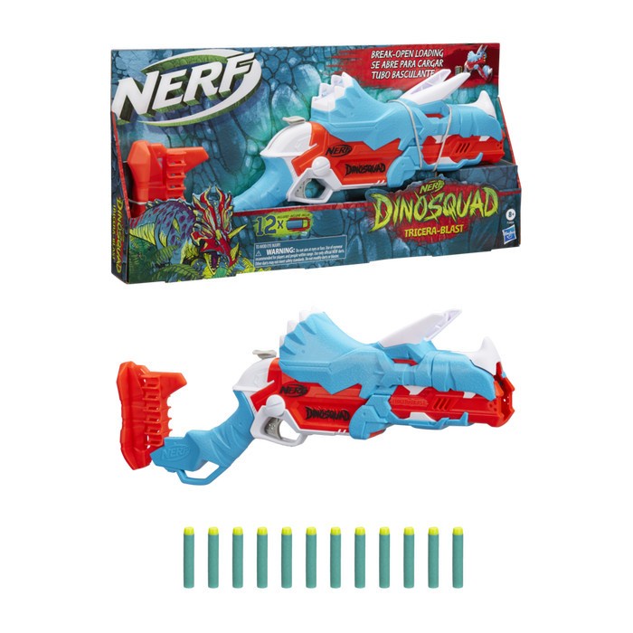 NERF Dinosquad Tricera Blast - Maianan Pistol Anak