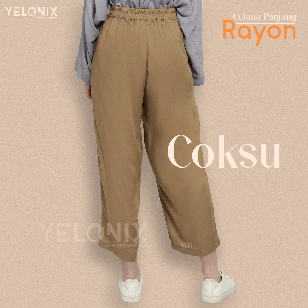 Celana Panjang Kulot HW Rayon Premium Culotte Basic Hightwaist - YELONIX