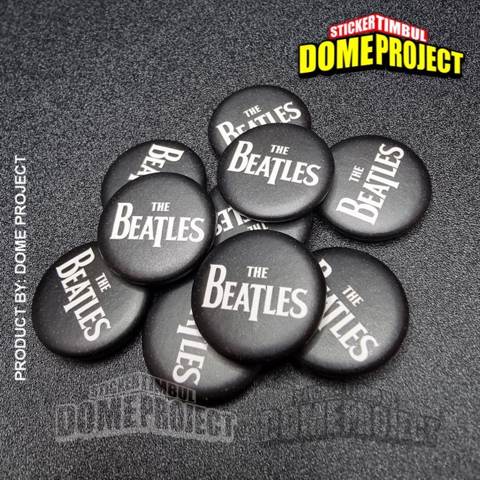 THE BEATLES BAND PIN PENITI 25MM BUTTON PIN AKSESORIS TAS PRIA