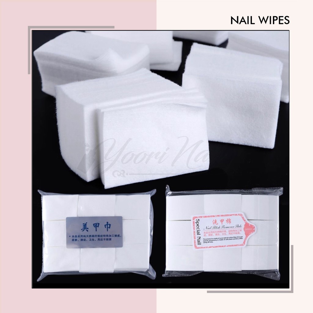 Nail Wipes Remover pads tissue nail wipe kapas kuku tisu nail polish gel polish