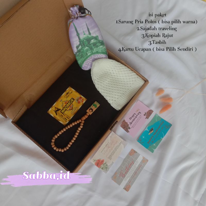 HAMPERS SARUNG KADO GIFTBOX IDUL ADHA JUM'ATAN COWOK SARUNG WADIMOR ELEGANT JUMATAN MURAH UNIK SARUNG