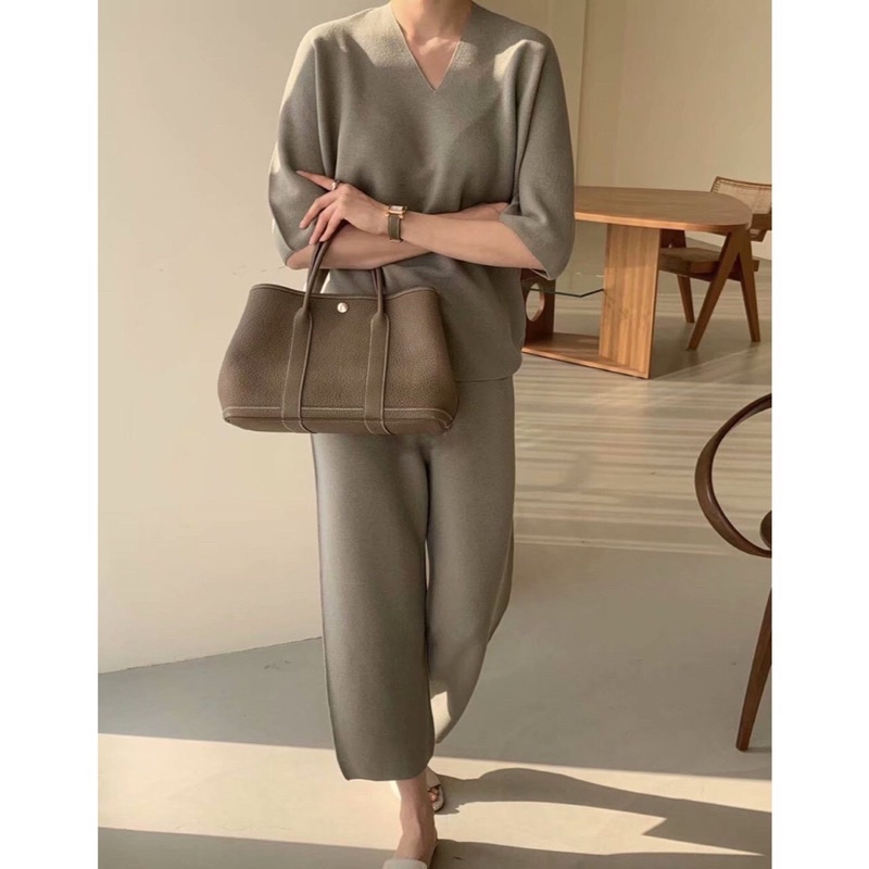 SALE SET KNIT V-neck SET NAGITA RAJUT PREMIUM SET KNIT IMPORT PREMIUM