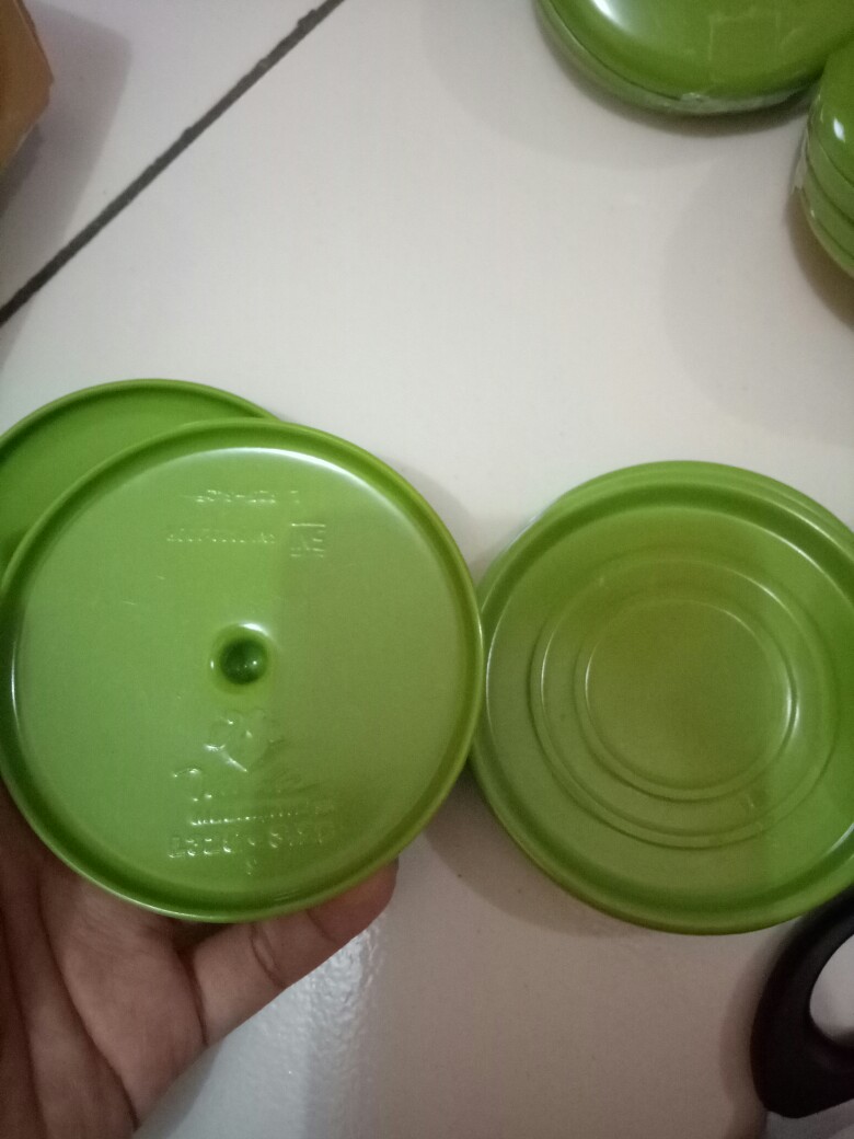 Set Tutup & Alas Gelas Melamine Hijau