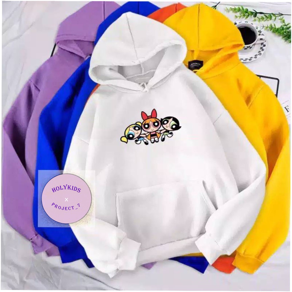 HOODIE POWER PUFF GIRL ALL MEMBER/ JAKET SWEATER POWER PUFF GIRL/HOODIE OVERSIZE POWER PUFF GIRL