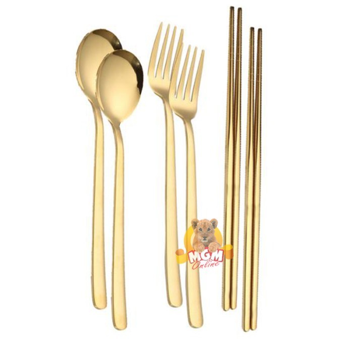 Gold SUJEO Garpu makan emas korea Gold dinner Fork korean