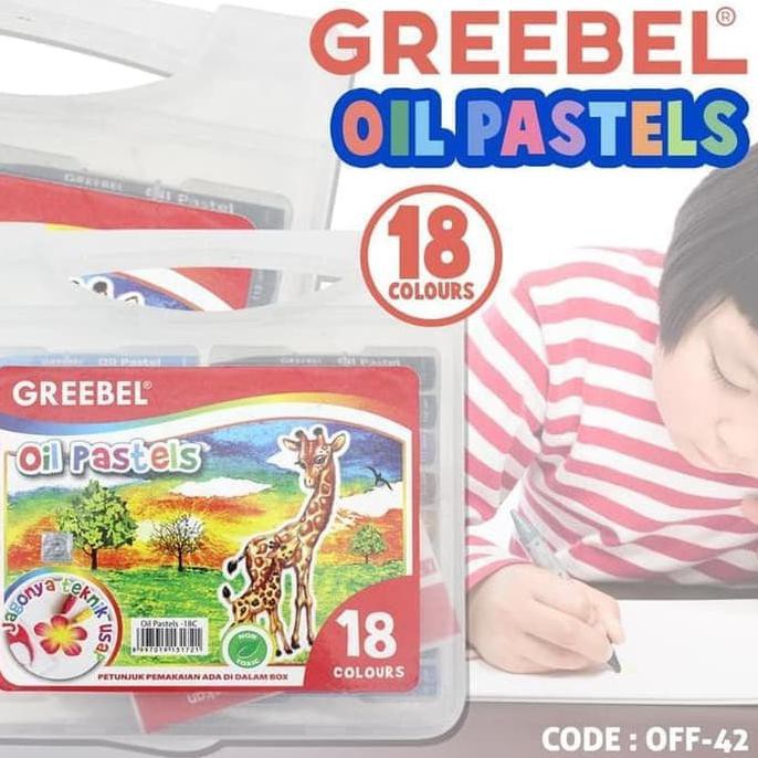 

New Product Greebel Oil Pastels 18 Warna-Krayon Alat Mewarnai - Off-42
