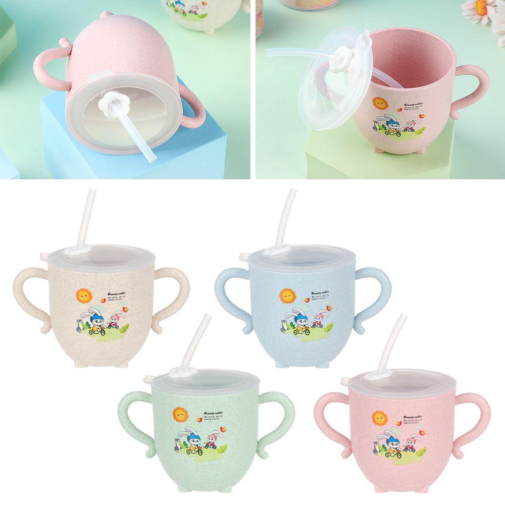 TOP Straw Cup Portable Leak Proof Baby Balita Botol Minum Anak