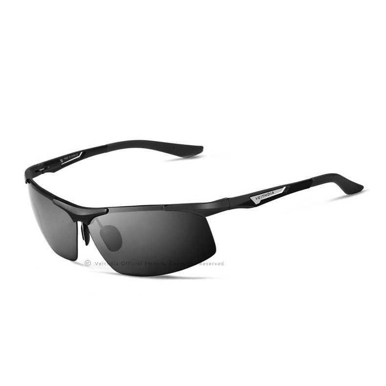 VEITHDIA Kacamata Retro UV400 Polarized Sunglasses - 6562 - Black