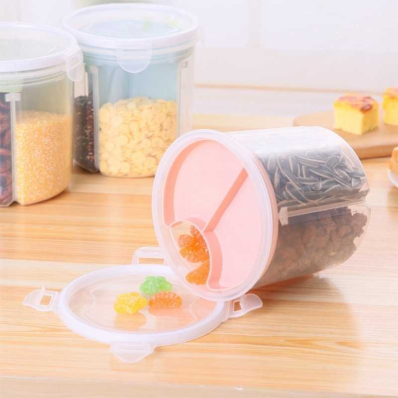 Grosir_ij - Toples Penyimpanan Beras Sereal Oats Storage Jar 4 Slot